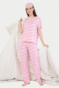 Sweet Dreams Typographic Printed Pyjama Set - Swan White — thumbnail 7